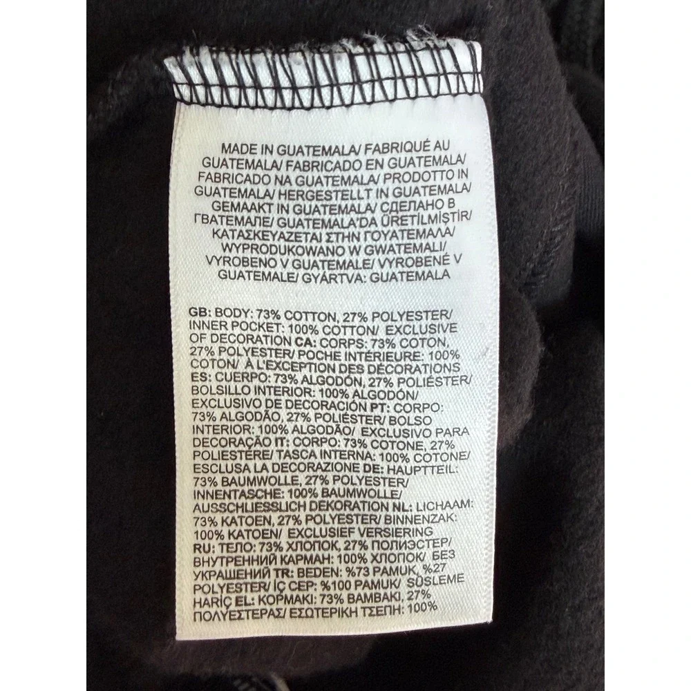 The North Face Sweatpants Mens M Black Circular Design Fleece Joggers Logo